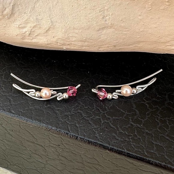 IRI Jewelry Jewelry - NEW!!!Charming  Ear Climbers - Sterling Silver 925